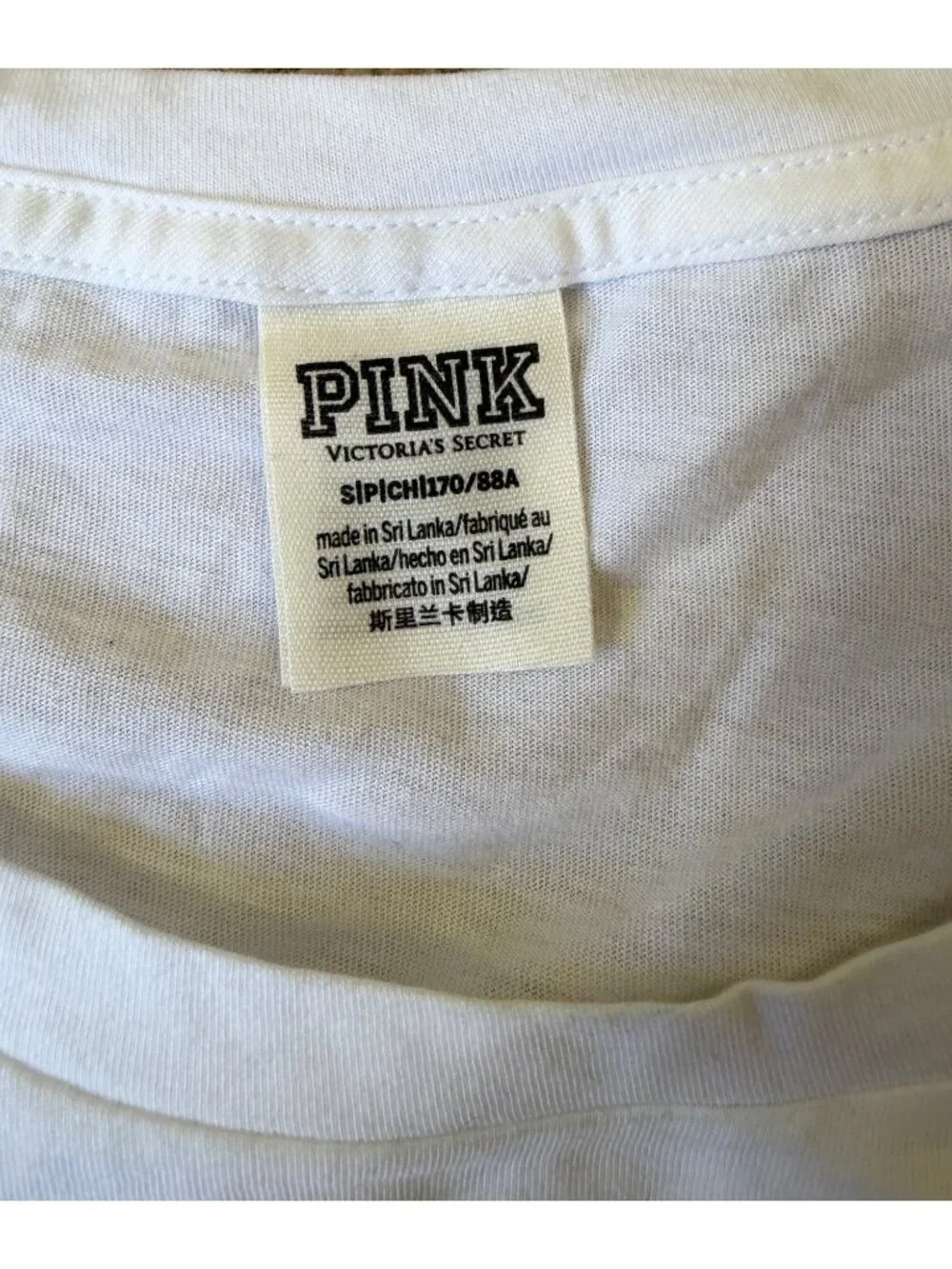 Victoria's Secret PINK Bling Floral Campus Tee XS Glam Collegiate Loungewear